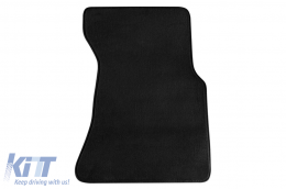 Three-layer textile floor mats Petex Style material suitable for Honda CR-V 1997-2002 with manual transmission, consisting of 3 parts, black-image-6241709