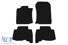 Three-layer textile floor mats Petex Style material suitable for Toyota Land Cruiser 2009-2021, with 5 or 7 seats, set of 4 pieces, black - ABFMT6022358