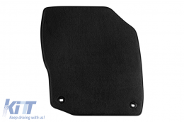 Three-layer textile floor mats Petex Style material suitable for Honda Civic combi 2012-2017 for 1.4 L and 1.8 L petrol, 2.2 L diesel, 5 doors, set of 4 pieces, black-image-6242327