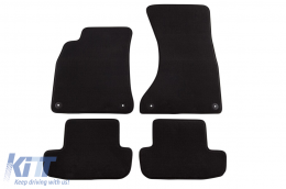 Three-layer textile floor mats Petex Style material suitable for Audi A5 coupe, convertible, S5 2007-2017, set of 4 pieces, black - ABFMA6022492