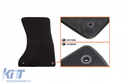 Three-layer textile floor mats Petex Style material suitable for Audi A5 coupe, convertible, S5 2007-2017, set of 4 pieces, black-image-6242762