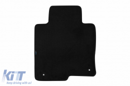 Three-layer textile floor mats Petex Style material suitable for Kia Optima sedan, wagon, Plug-in hybrid after 2016, set of 4 pieces, black-image-6242908