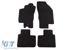 Three-layer textile floor mats suitable for Alfa Romeo 156 1997-2005, Sportwagon 2000-2005, Crosswagon 2004-2007, set of 4 pieces, black - ABFMAR6022165
