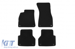 Three-layer textile floor mats suitable for Audi A6 sedan, wagon, A7 after 2018, set of 4 pieces, black - ABFMA6022223