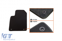 Three-layer textile floor mats suitable for Audi TT coupe, convertible 1999-2006, set of 2 pieces, black-image-6241780
