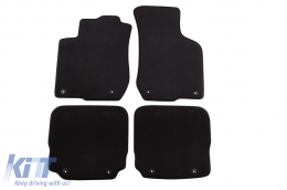 Three-layer textile floor mats suitable for Audi A3 1998-2003, set of 4 pieces, black - ABFMA6022305