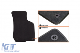 Three-layer textile floor mats suitable for Audi A3 1998-2003, set of 4 pieces, black-image-6241961