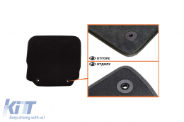 Three-layer textile floor mats suitable for Audi A3 1998-2003, set of 4 pieces, black-image-6241962