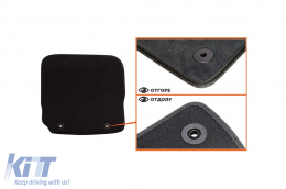 Three-layer textile floor mats suitable for Audi A3 1998-2003, set of 4 pieces, black-image-6241963