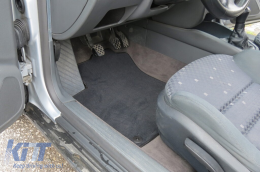 Three-layer textile floor mats suitable for Audi A3 1998-2003, set of 4 pieces, black-image-6241964