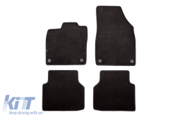 Three-layer textile floor mats suitable for Audi Q4 e-Tron after 2021, set of 4 pieces, black - ABFMA6022308
