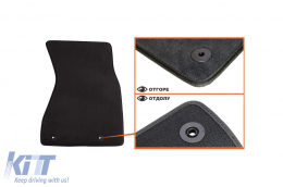 Three-layer textile floor mats suitable for Audi A8, A8 Quattro 1999-2002, set of 4 pieces, black-image-6242200