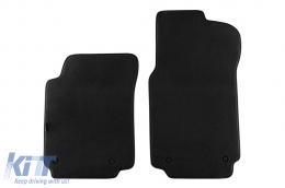 Three-layer textile floor mats suitable for Audi A6 1994-1997, Audi 100 1990-1994, set of 4 pieces, black-image-6242278