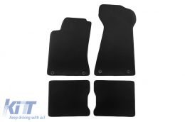 Three-layer textile floor mats suitable for Audi 80 sedan, coupe, station wagon 1991-1995, set of 4 pieces, black - ABFMA6022378