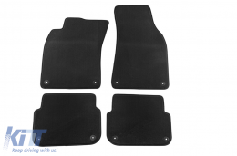 Three-layer textile floor mats suitable for Audi A6 sedan, wagon 2004-2008, set of 4 pieces, black - ABFMA6022436