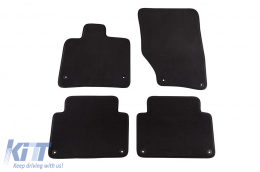 Three-layer textile floor mats suitable for Audi Q7 2006-2015, set of 4 pieces, black - ABFMA6022468