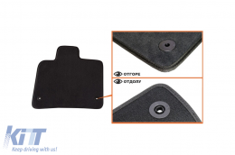 Three-layer textile floor mats suitable for Audi Q7 2006-2015, set of 4 pieces, black-image-6242647