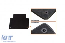 Three-layer textile floor mats suitable for Audi Q7 2006-2015, set of 4 pieces, black-image-6242649