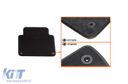 Three-layer textile floor mats suitable for Audi Q7 2006-2015, set of 4 pieces, black-image-6242650