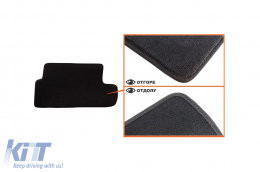 Three-layer textile floor mats suitable for Audi TT 2006-2014, set of 4 pieces, black-image-6242732