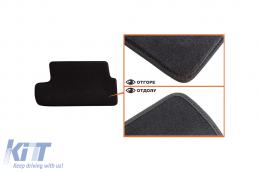 Three-layer textile floor mats suitable for Audi TT 2006-2014, set of 4 pieces, black-image-6242733