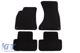Three-layer textile floor mats suitable for Audi A4 sedan, wagon 2007-2015, A4 Allroad, A5 Sportback 2009-2016, set of 4 pieces, black - ABFMA6022494