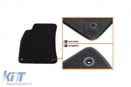 Three-layer textile floor mats suitable for Audi A4 sedan, wagon 2007-2015, A4 Allroad, A5 Sportback 2009-2016, set of 4 pieces, black-image-6242775