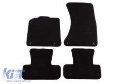 Three-layer textile floor mats suitable for Audi Q5 2008-2016, set of 4 pieces, black - ABFMA6022509