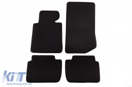 Three-layer textile floor mats suitable for BMW 3 Series E46 sedan, touring, coupe, compact 1998-2005, set of 4 pieces, black - ABFMB6022179