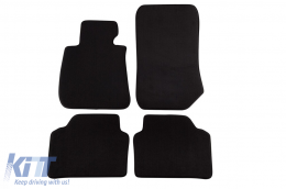 Three-layer textile floor mats suitable for BMW 3 Series E90 sedan, E91 touring 2005-2012, set of 4 pieces, black - ABFMB6022230