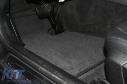 Three-layer textile floor mats suitable for BMW 3 Series F30 sedan, F31 touring 2012-2019, set of 4 pieces, black-image-6242003