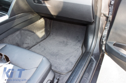 Three-layer textile floor mats suitable for BMW 3 Series F30 sedan, F31 touring 2012-2019, set of 4 pieces, black-image-6242004