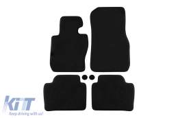 Three-layer textile floor mats suitable for BMW 3 Series F30 sedan, F31 touring 2012-2019 X-Drive, set of 4 pieces, black - ABFMB6022445
