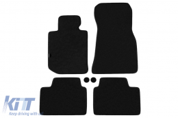 Three-layer textile floor mats suitable for BMW 3 Series G20 sedan, G21 touring after 2019, set of 4 pieces, black