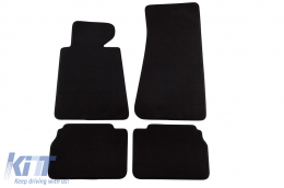 Three-layer textile floor mats suitable for BMW 5 Series E34 1988-1995, set of 4 pieces, black - ABFMB6022171