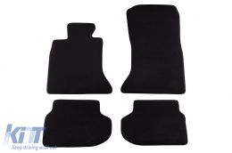 Three-layer textile floor mats suitable for BMW 5 Series F10 sedan, F11 touring 2013-2017, set of 4 pieces, black - ABFMB6022317