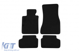 Three-layer textile floor mats suitable for BMW 5 Series G30 sedan, G31 touring after 2017, set of 4 pieces, black - ABFMB6022386