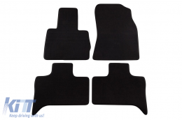Three-layer textile floor mats suitable for BMW X5 E53 2000-2007, set of 4 pieces, black