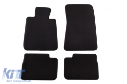 Three-layer textile floor mats suitable for BMW Series 3 E30 1982-1994, set of 4 pieces, black - ABFMB6022168