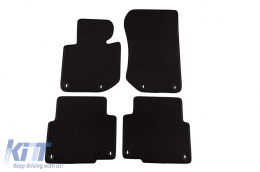 Three-layer textile floor mats suitable for BMW Series 3 E36 sedan, touring, coupe, compact 1991-1998, set of 4 pieces, black - ABFMB6022173