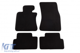 Three-layer textile floor mats suitable for BMW Series 6 E63 Coupe 2004-2011, set of 4 pieces, black - ABFMB6022227