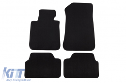 Three-layer textile floor mats suitable for BMW Series 1 E87 2004-2011, set of 4 pieces, black - ABFMB6022229