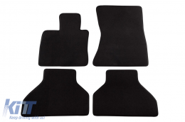 Three-layer textile floor mats suitable for BMW X5 E70 2007-2013, set of 4 pieces, black