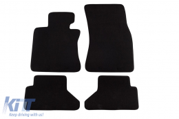 Three-layer textile floor mats suitable for BMW Series 6 E64 Cabriolet 2004-2011, set of 4 pieces, black - ABFMB6022265