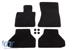 Three-layer textile floor mats suitable for BMW X6 E71 2008-2014, set of 4 pieces, black - ABFMB6022267
