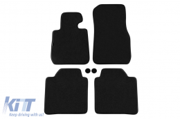 Three-layer textile floor mats suitable for BMW Series 3 F34 GT 2013-2019, set of 4 pieces, black - ABFMB6022314
