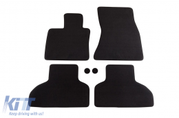 Three-layer textile floor mats suitable for BMW X5 F15 2013-2018, set of 4 pieces, black - ABFMB6022316