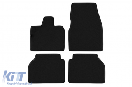 Three-layer textile floor mats suitable for BMW i3 after 2013, set of 4 pieces, black - ABFMB6022380
