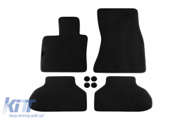 Three-layer textile floor mats suitable for BMW X6 F16 2014-2019, set of 4 pieces, black - ABFMB6022382