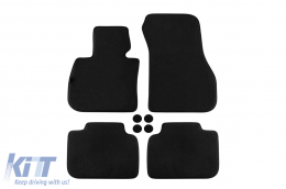 Three-layer textile floor mats suitable for BMW X1 F48 after 2015 X-Drive, X2 F39 after 2018, set of 4 pieces, black - ABFMB6022384